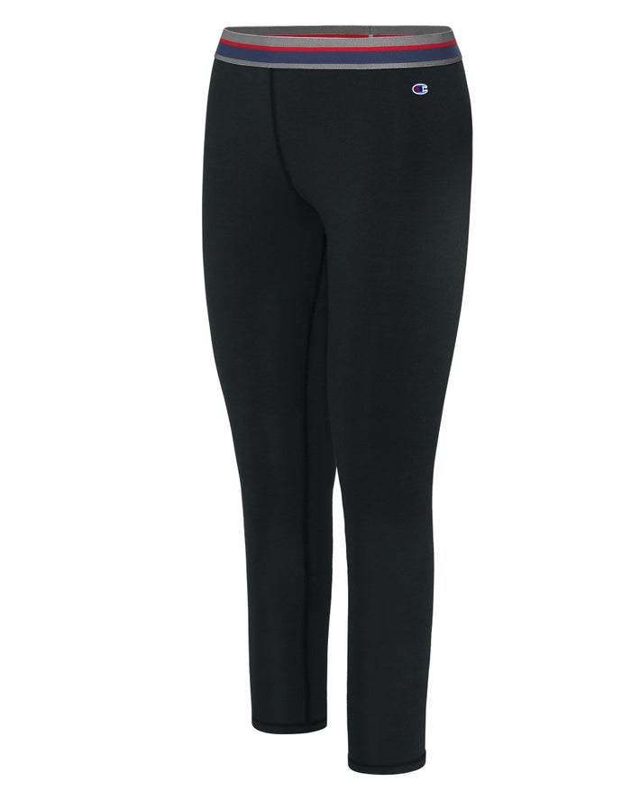 Champion Womens Leggings NZ - Plus Authentic 7/8 25 Black ( 5768-VSTXJ )